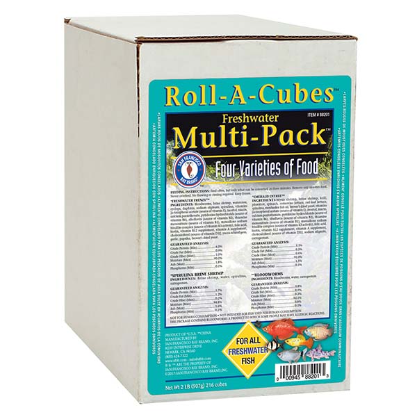 San Francisco Bay Brand® Roll-A-Cubes Freshwater Multi-Pack™ Frozen Fish Food