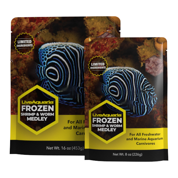 LiveAquaria® Frozen Shrimp & Worm Medley - Flatpacks